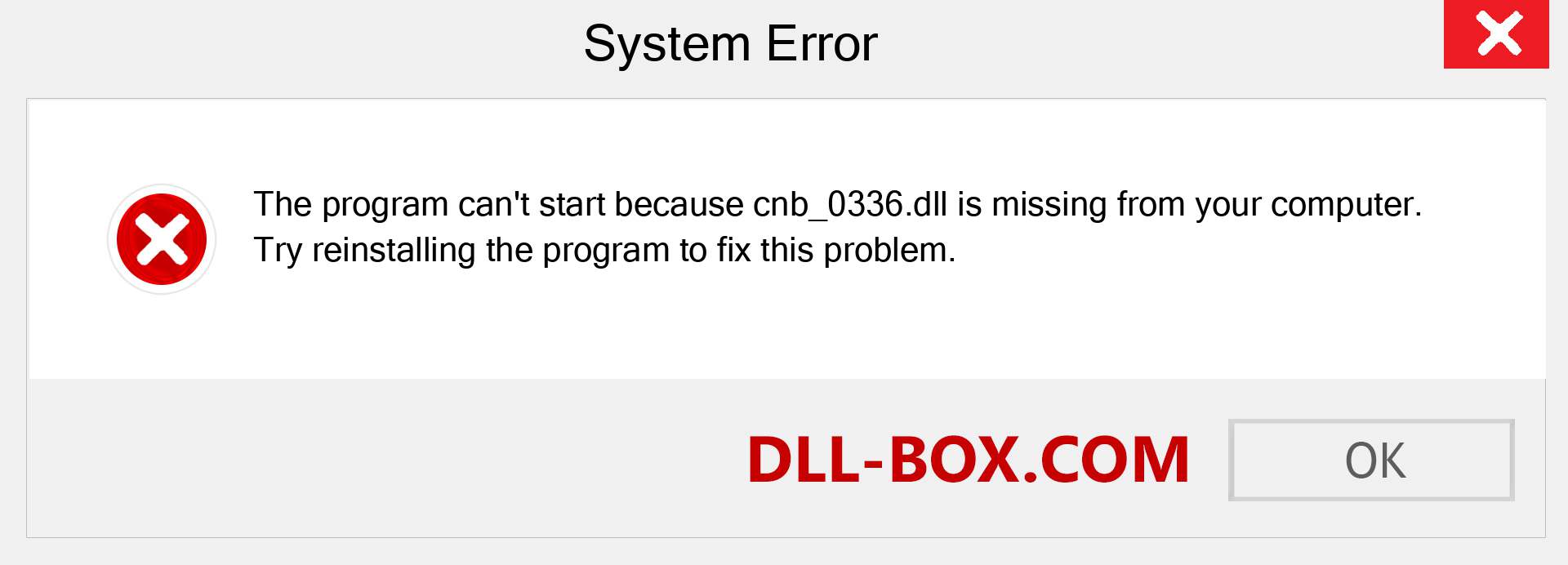  cnb_0336.dll file is missing?. Download for Windows 7, 8, 10 - Fix  cnb_0336 dll Missing Error on Windows, photos, images